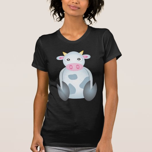かわいい牛漫画 Tシャツ (正面)