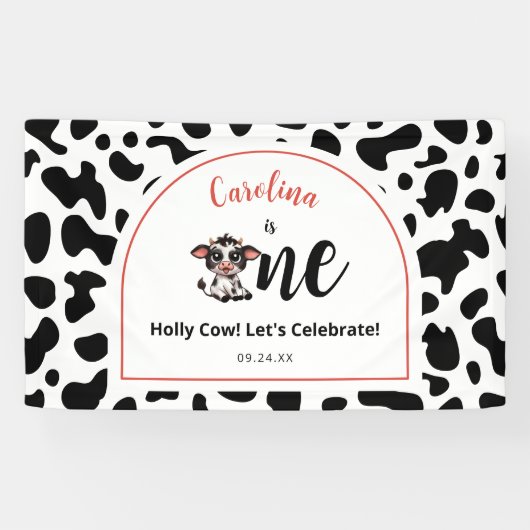 かわいい牛祝の 横断幕 (横)