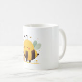 かわいい牛肉が横たわっている コーヒーマグカップ (正面右)