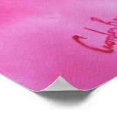 かわいい牛顔ポートレート絵画ズ ポスター (角)