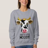 かわいい牛 | ほんの少し不機嫌なグランジレタリング スウェットシャツ (正面)