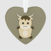 かわいい牛 オーナメント (裏面)