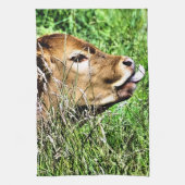 かわいい牛 キッチンタオル (縦)