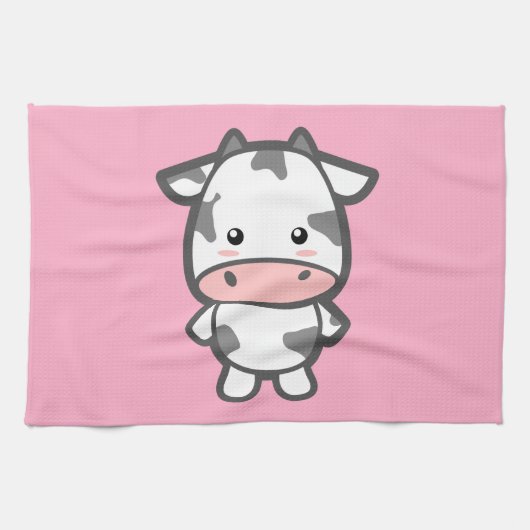 かわいい牛 キッチンタオル (横)