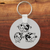 かわいい牛 キーホルダー (正面)