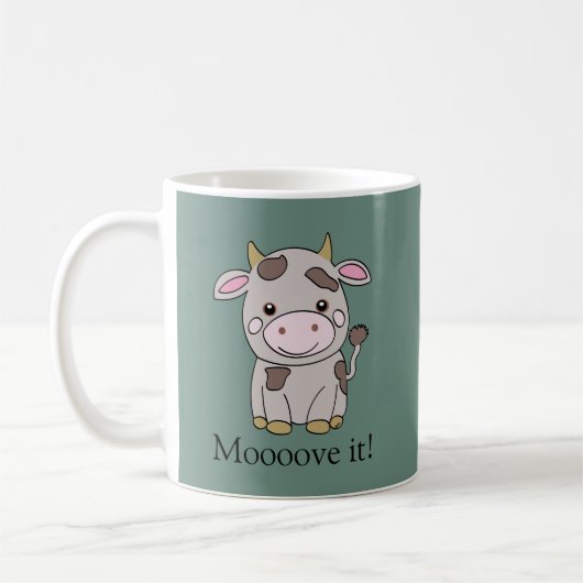 かわいい牛 コーヒーマグカップ (左)