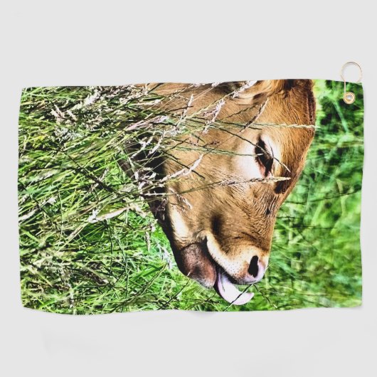 かわいい牛 ゴルフタオル (横)