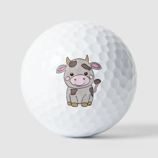 かわいい牛 ゴルフボール (正面)