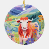 かわいい牛 セラミックオーナメント (裏面)