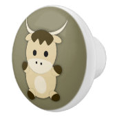 かわいい牛 セラミックノブ (右)