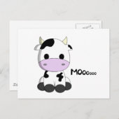かわいい牛 ポストカード (正面/裏面)