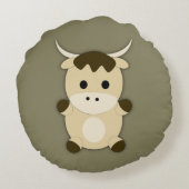 かわいい牛 ラウンドクッション (裏面)