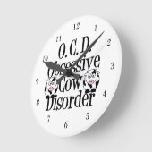 かわいい牛 ラウンド壁時計 (傾斜)