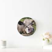 かわいい牛 ラウンド壁時計 (ホーム)