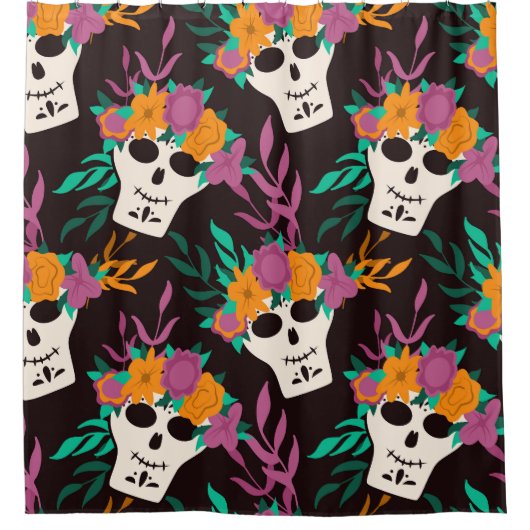 かわいい牛:ヴィンテージ子供っぽいパターン シャワーカーテン (正面)