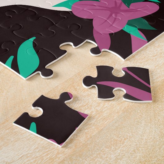 かわいい牛:ヴィンテージ子供っぽいパターン ジグソーパズル (側面)