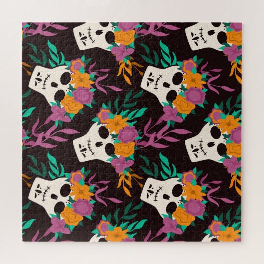 かわいい牛:ヴィンテージ子供っぽいパターン ジグソーパズル (横)