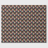 かわいい牛：ヴィンテージ子供っぽいパターン ラッピングペーパー (フラット)