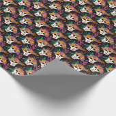 かわいい牛：ヴィンテージ子供っぽいパターン ラッピングペーパー (角)