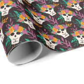 かわいい牛：ヴィンテージ子供っぽいパターン ラッピングペーパー (ロールコーナー)