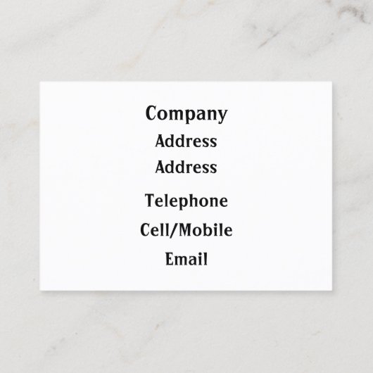 かわいい牛 名刺 (裏面)