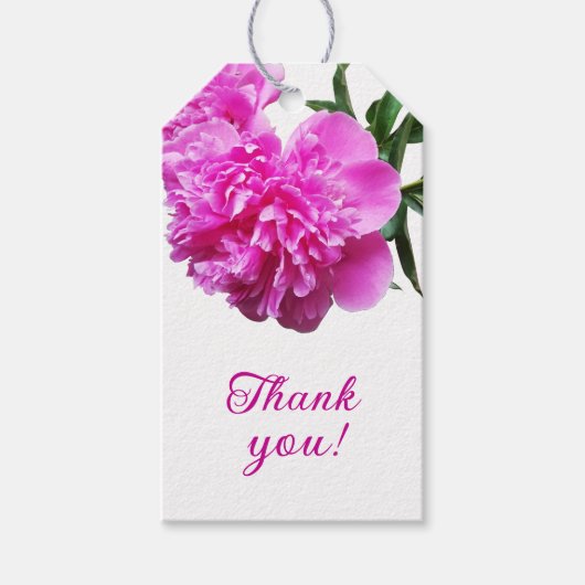 かわいい牡丹。 ギフトタグ (正面)