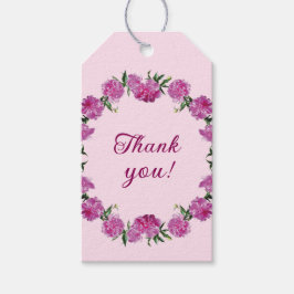 かわいい牡丹。 ギフトタグ