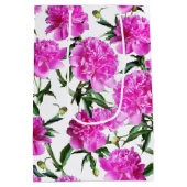 かわいい牡丹。 ミディアムペーパーバッグ (裏面)