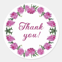 かわいい牡丹。 ラウンドシール