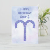 かわいい牡羊座の星占いパーソナライズされた標識 カード (スタンド正面)
