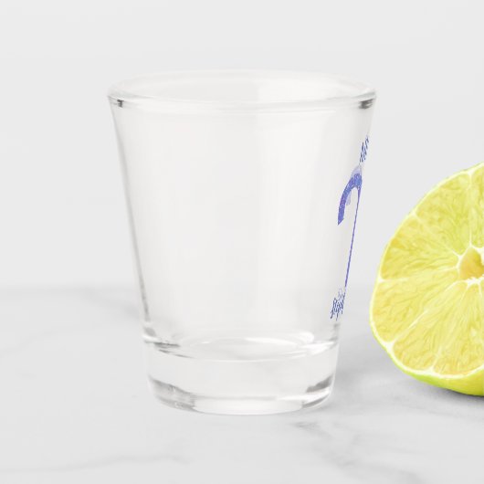 かわいい牡羊座の星占いパーソナライズされた標識 ショットグラス (左)