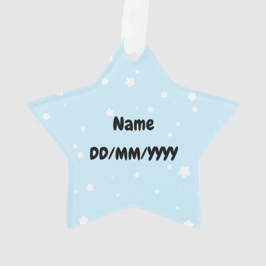 かわいい牡羊座スター オーナメント (裏面)