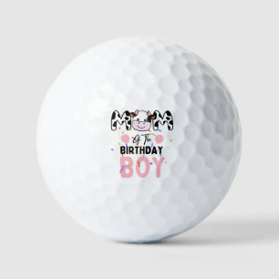 かわいい牧場の牛: バースデーボーイのママ 牛牧場 ゴルフボール