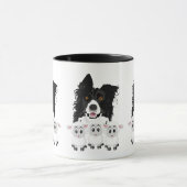 かわいい牧羊犬と羊 マグカップ (中央)