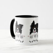 かわいい牧羊犬と羊 マグカップ (正面左)