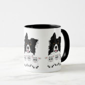 かわいい牧羊犬と羊 マグカップ (正面右)