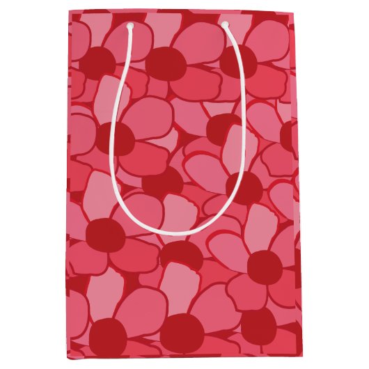 かわいい牧草花 ミディアムペーパーバッグ (正面)