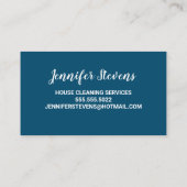 かわいい物干しハウスクリーニングメイドハウスキーパー 名刺 (裏面)
