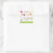 かわいい物干しベビーガール赤ちゃんシャワーシール スクエアシール (バッグ)