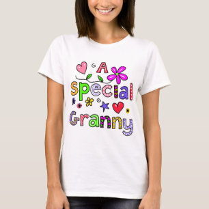 かわいい特別なおばあさんの挨拶の文字の表現 Tシャツ