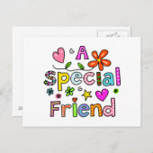 かわいい特別な友人の挨拶文字式 ポストカード (正面/裏面)