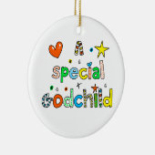 かわいい特別な教子の文字の表現 セラミックオーナメント (右)