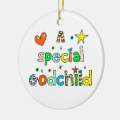 かわいい特別な教子の文字の表現 セラミックオーナメント (左)
