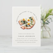 かわいい特別出荷ピザベビーシャワーパーティー 招待状 (スタンド正面)