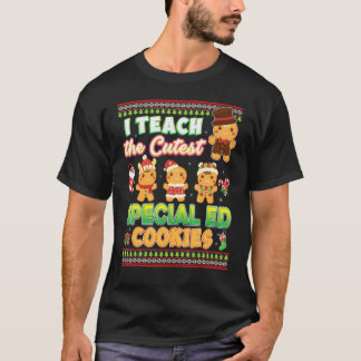かわいい特別支援学級の担任の先生 クッキー先生 クリスマス Tシャツ