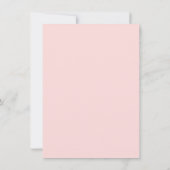 かわいい特別配送 ピンクのベビーシャワー サンキューカード (裏面)