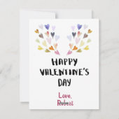 かわいい特別配達バレンタインデー シーズンカード (裏面)