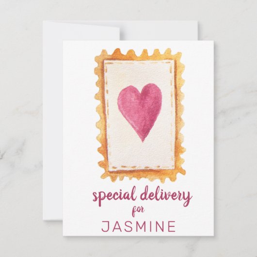 かわいい特別配達バレンタインデー シーズンカード (正面)