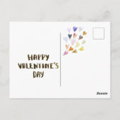 かわいい特別配達バレンタインデー ポストカード (裏面)