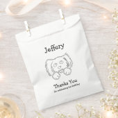 かわいい犬ありがとう フェイバーバッグ (クリップ留めされた状態)